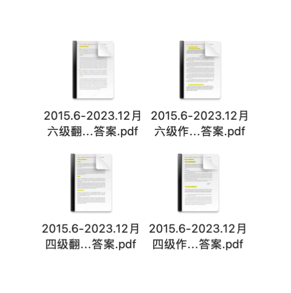 历年（2015-2024.6）四六级翻译&作文真题范文（合辑）