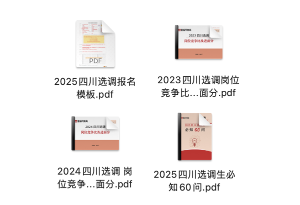 2025四川公务员选调备考资料包